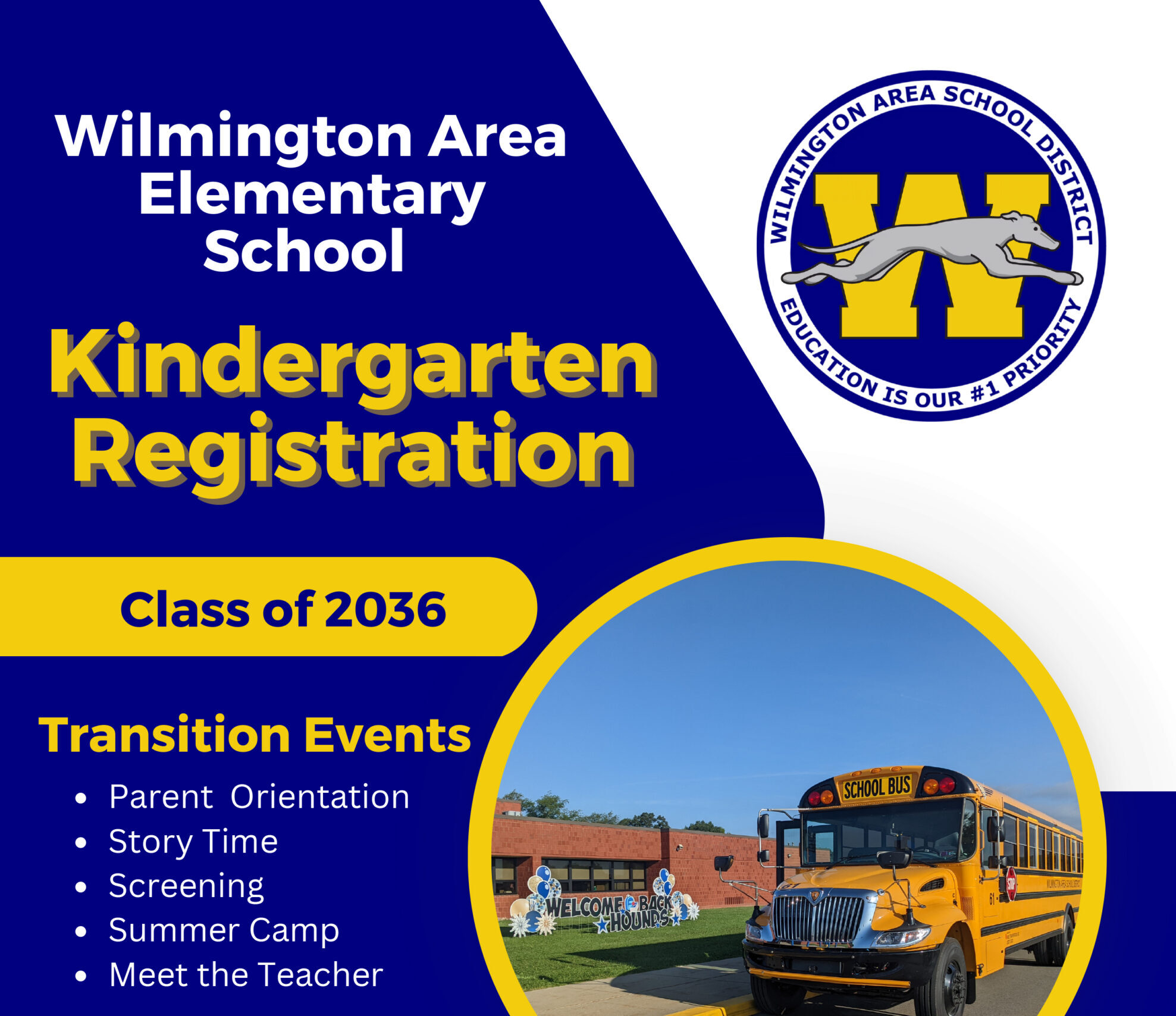 Kindergarten Registration Information Wilmington Area School District